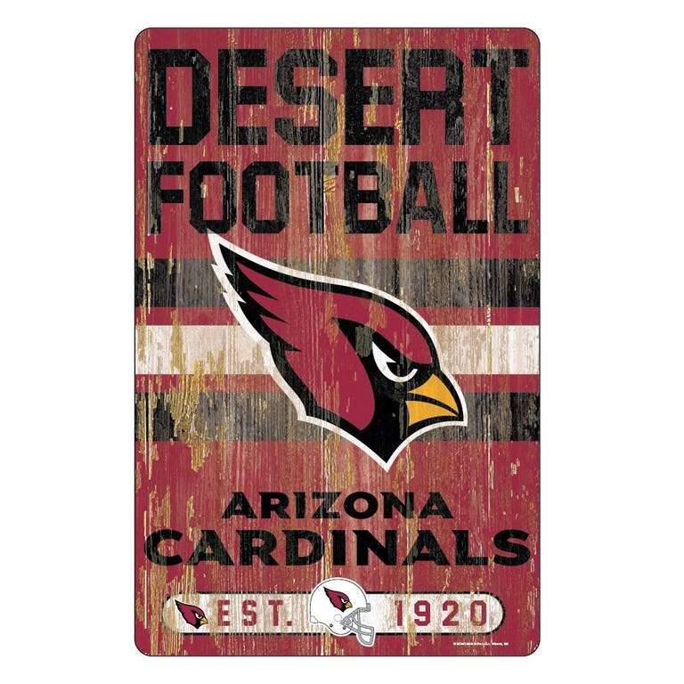 Arizona Cardinals Wood Slogan Sign 11x17"