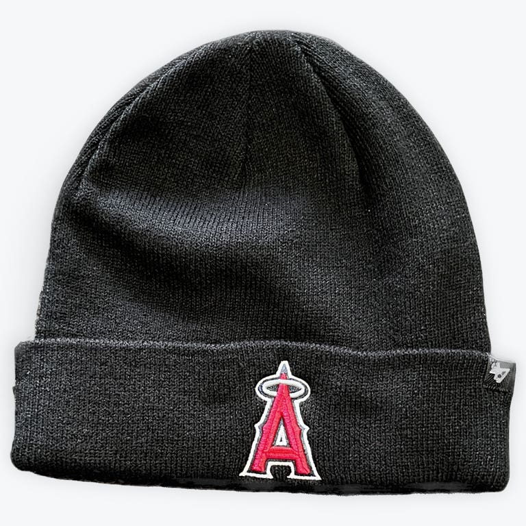 Los Angeles Angels Black '47Brand Cuffed Beanie