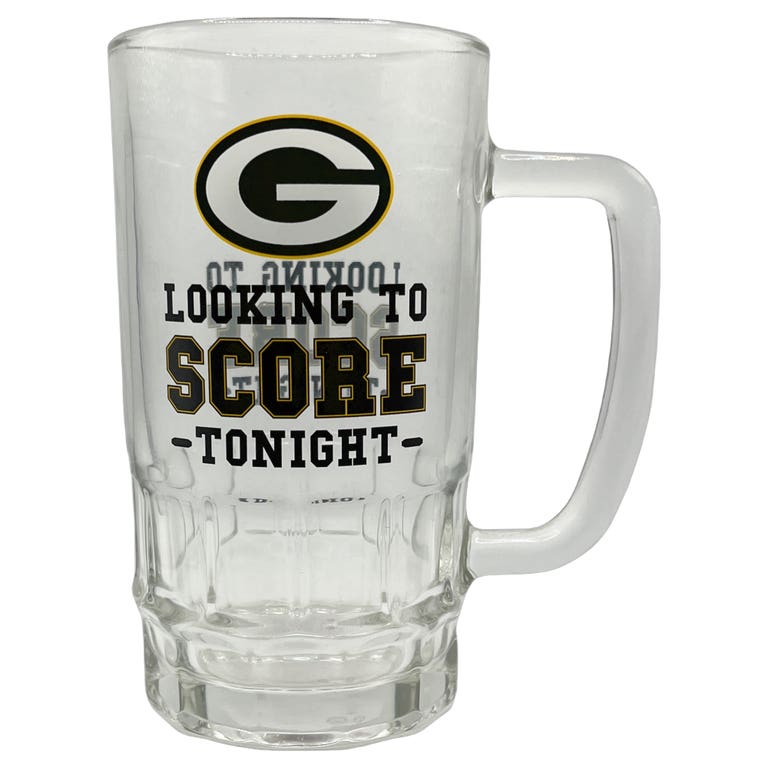 Green Bay Packers 16oz Glass Tankard Mug with Print