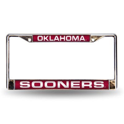Oklahoma Sooners Laser Chrome License Plate Frame