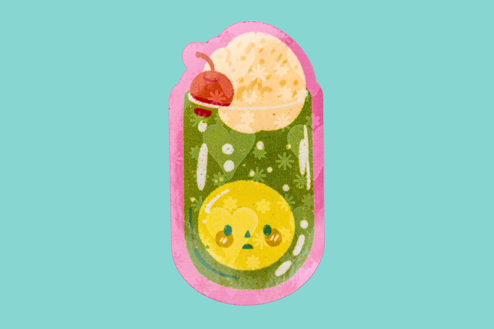 Smiski Melon Soda Sticker