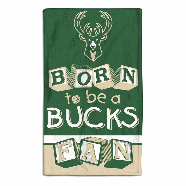 Milwaukee Bucks Baby Burp Cloth 10x17"