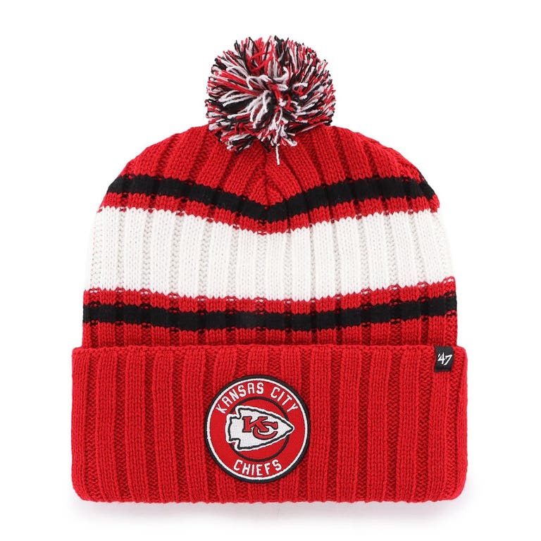 Kansas City Chiefs Red Plateau '47Brand Pom Beanie