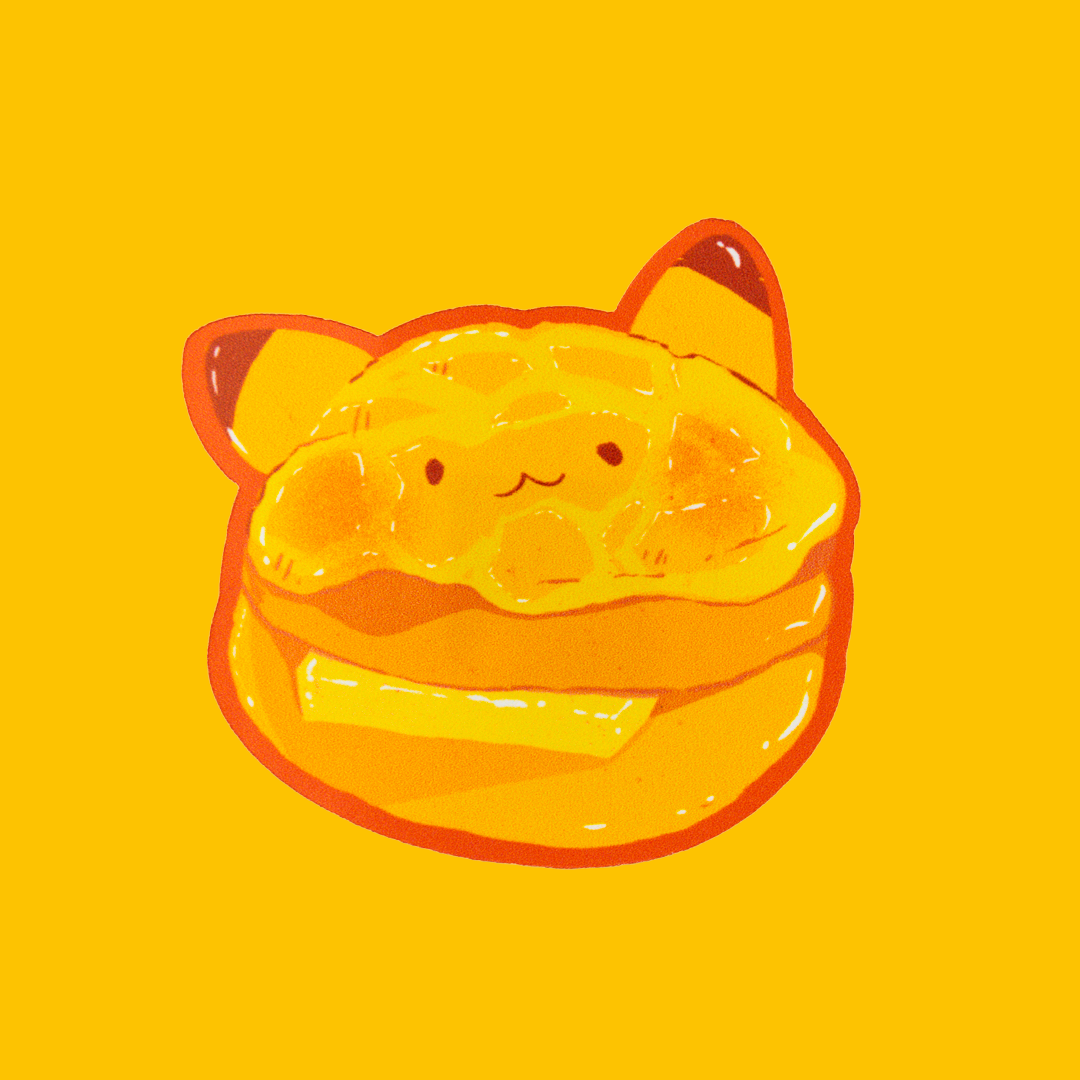 Pika Pineapple Bun Sticker