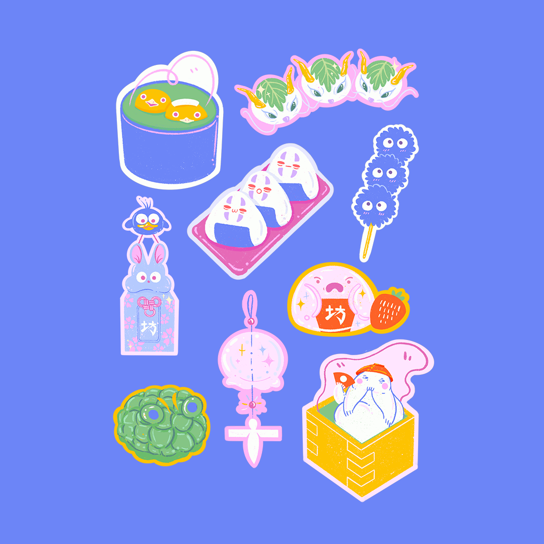 Ghibli Matcha Sticker Sheet