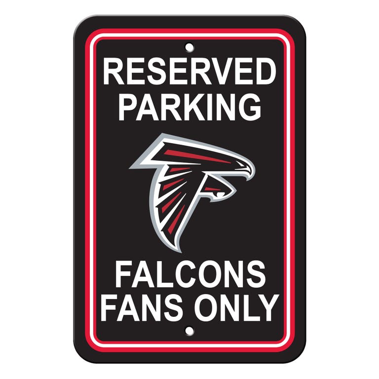 Atlanta Falcons Sign Reserved Parking Sign 12x18"
