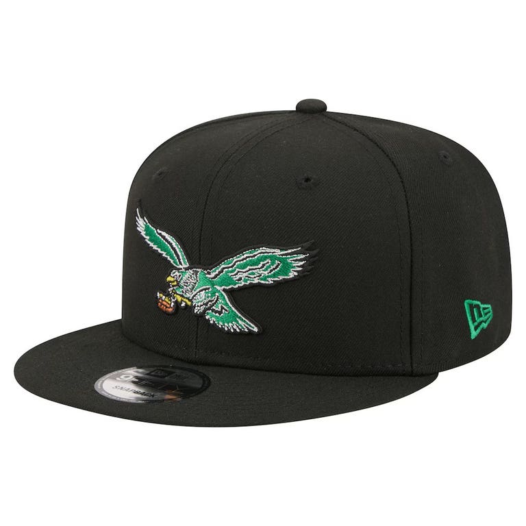 Philadelphia Eagles Retro Black New Era 9FIFTY Snapback Hat Copy