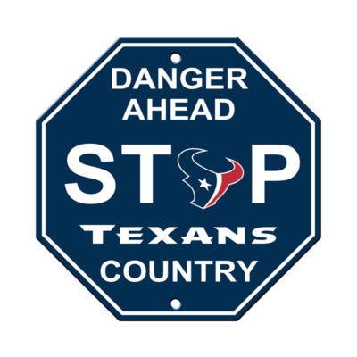 Houston Texans Stop Sign 12x12"