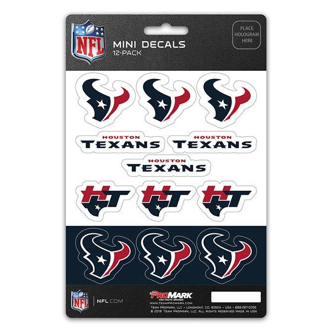 Houston Texans Mini Decals 12pk Set