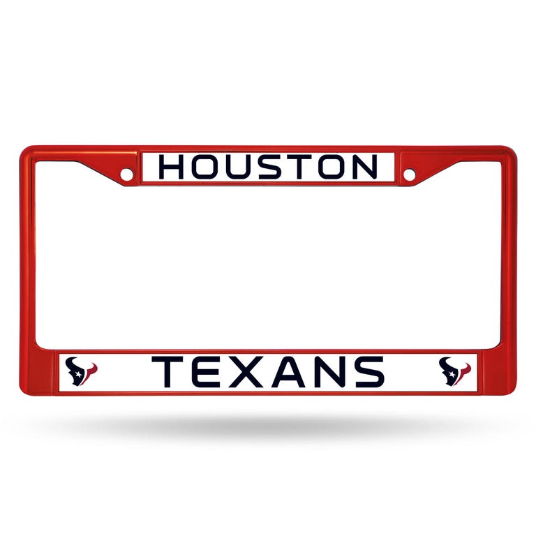 Houston Texans Red Metal License Plate Frame