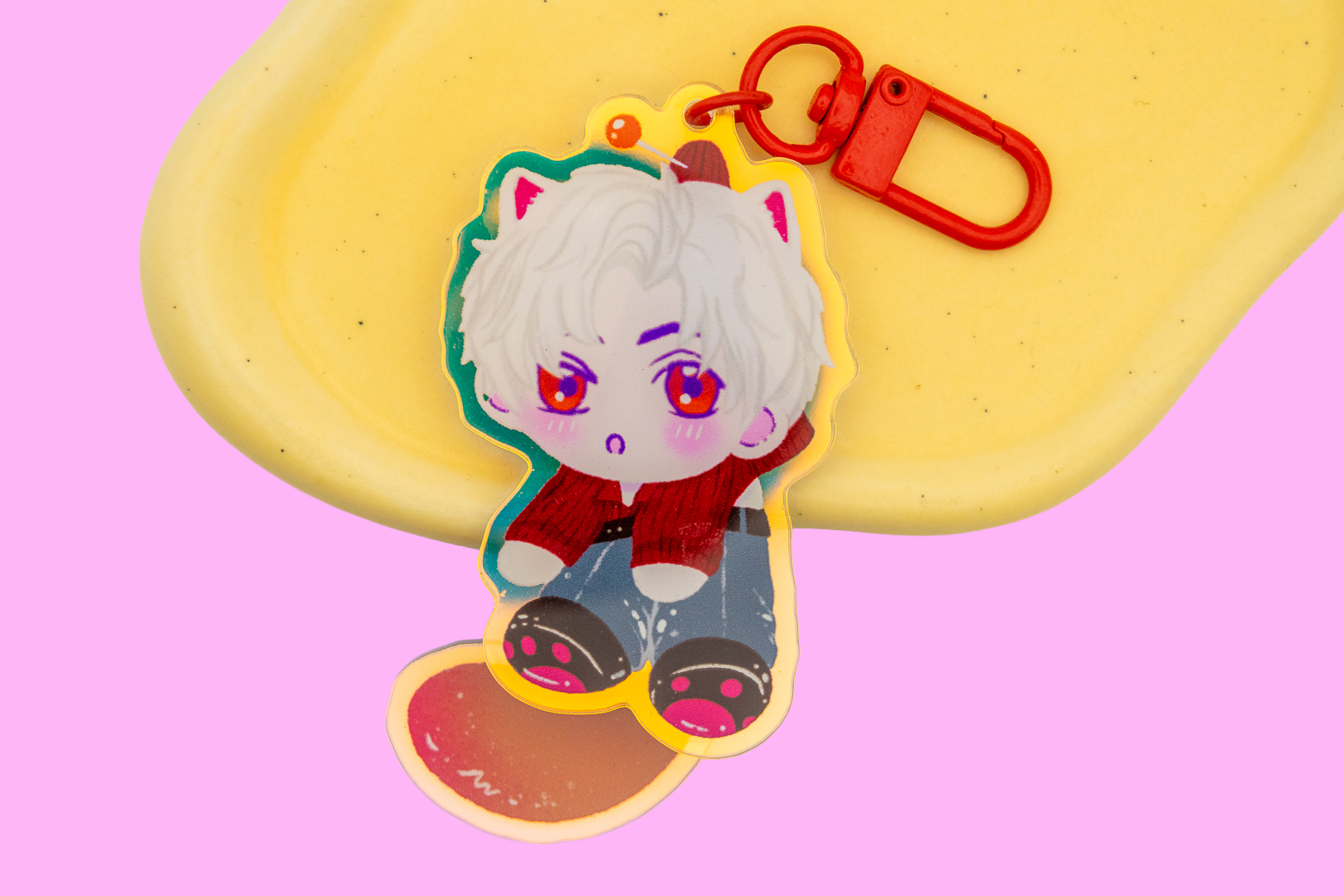 Kitty LADS Tail Wag Keychain