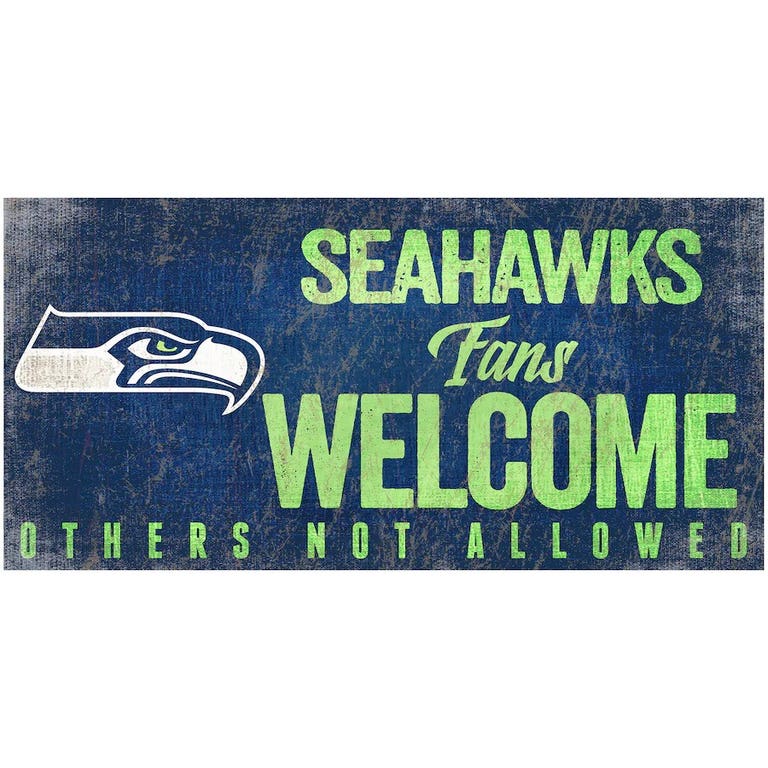 Seattle Seahawks Wood Welcome Sign