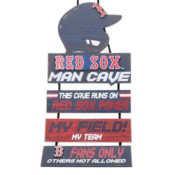 Boston Red Sox Wood Tiered Man Cave Sign
