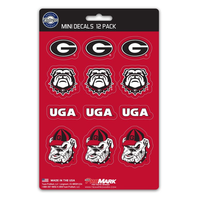 Georgia Bulldogs Mini Decals 12pk Set