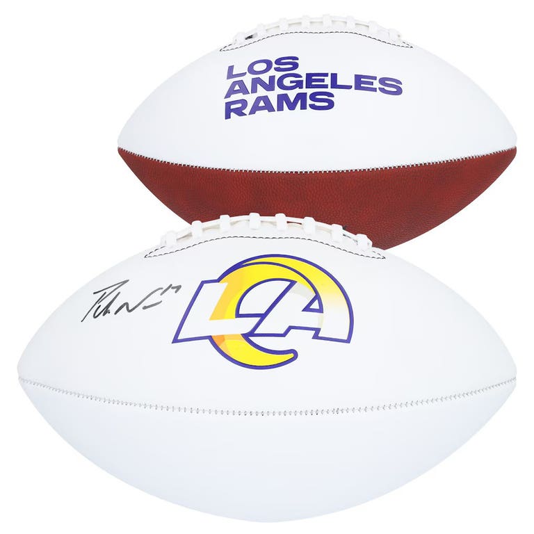 Los Angeles Rams Puka Nacua Autographed Full Size Franklin Football