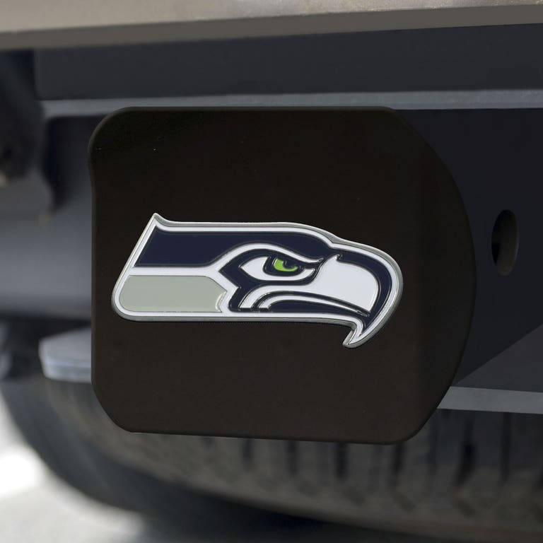 Seattle Seahawks Black Chrome Hitch Cover
