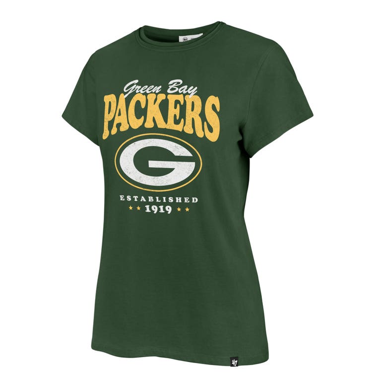 Green Bay Packers Ladies Green '47 Brand Rally Cry Frankie Shirt
