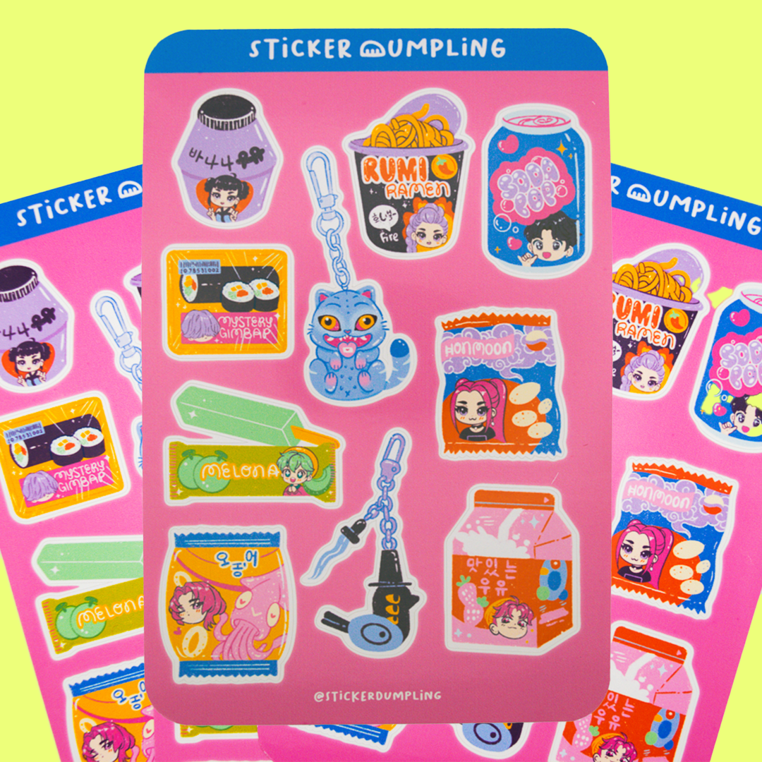 Demon Hunter Snacks Sticker Sheet