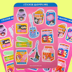 Kpop Hunter Snacks Sticker Sheet