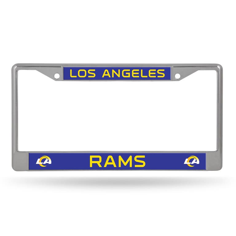 Los Angeles Rams Chrome License Plate Frame with Blue Plates