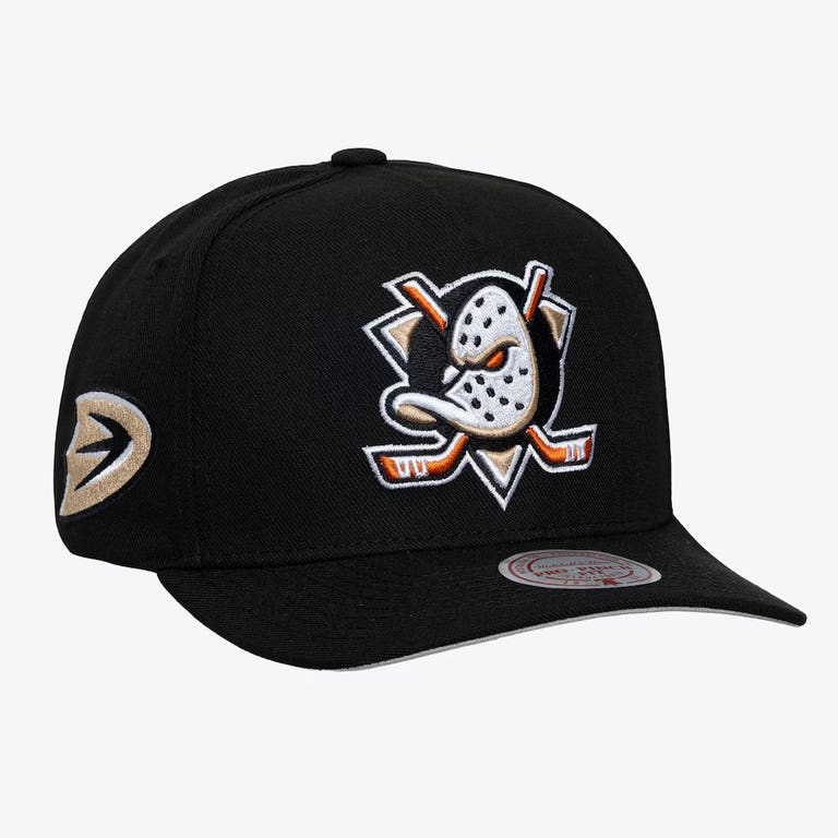 Anaheim Ducks Double Clutch Mitchell and Ness Pro Crown Snapback Hat
