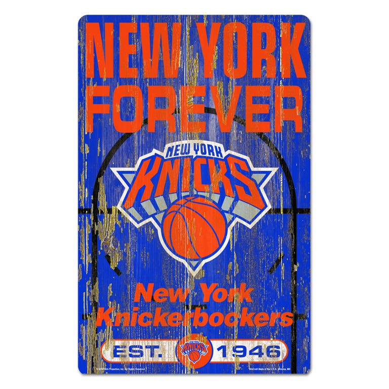 New York Knicks Wood Slogan Sign 11x17"