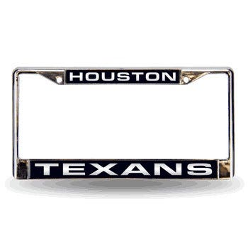 Houston Texans Laser Chrome License Plate Frame
