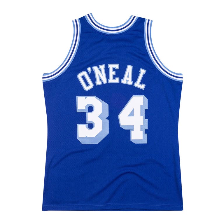 Los Angeles Lakers Shaquille O'Neal 1996-97 Royal Mitchell and Ness Swingman Jersey