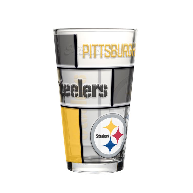 Pittsburgh Steelers Boxed Quilted Stained Pint Glass 16oz