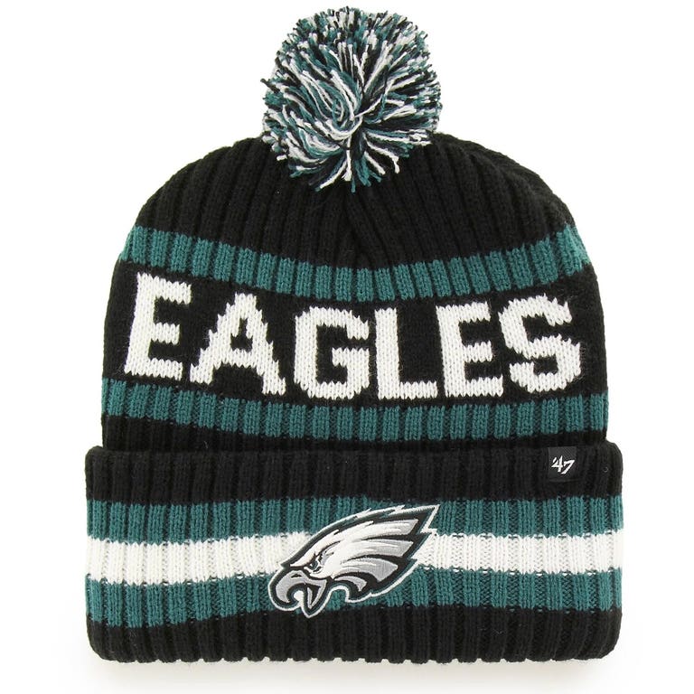 Philadelphia Eagles Black/Green '47Brand Pom Beanie