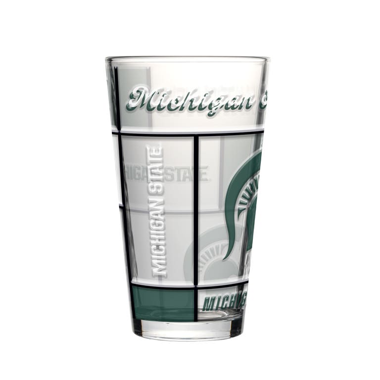 Michigan State Spartans Boxed Quilted Stained Pint Glass 16oz