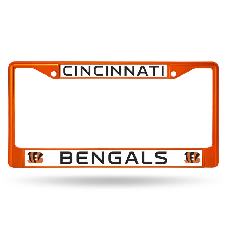 Cincinnati Bengals Orange Metal License Plate Frame