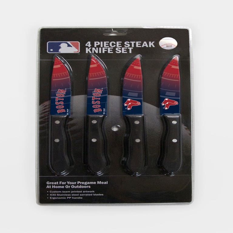 Boston Red Sox Steak Knife 4 Pack Set