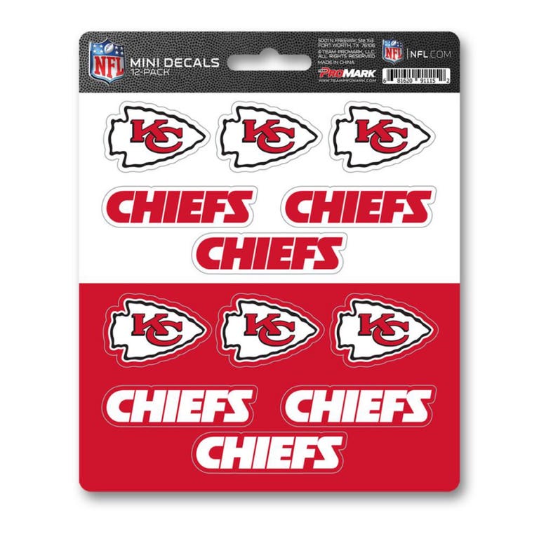 Kansas City Chiefs Mini Decals 12pk Set