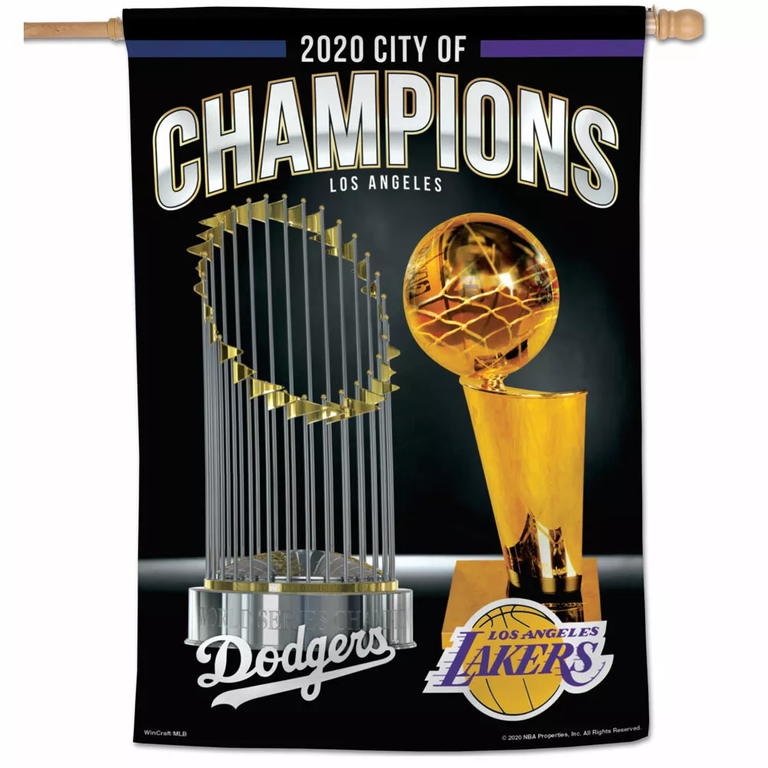Los Angeles Dodgers City of Champions Vertical Banner