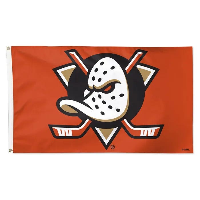 Anaheim Ducks Deluxe Orange 3x5 Flag