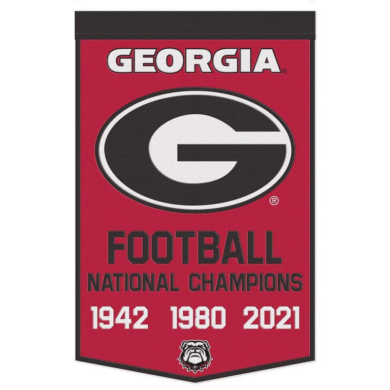 Georgia Bulldogs Wool Football Dynasty Championship Banner 24x38"