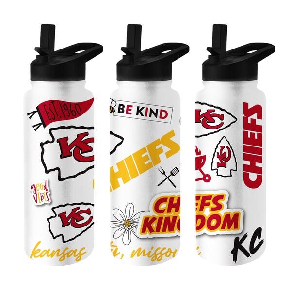 Kansas City Chiefs Native Quencher Stainless Steel Bottle 34oz