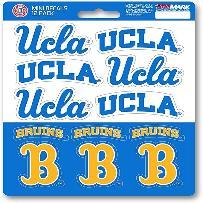 UCLA Bruins Mini Decals 12pk Set