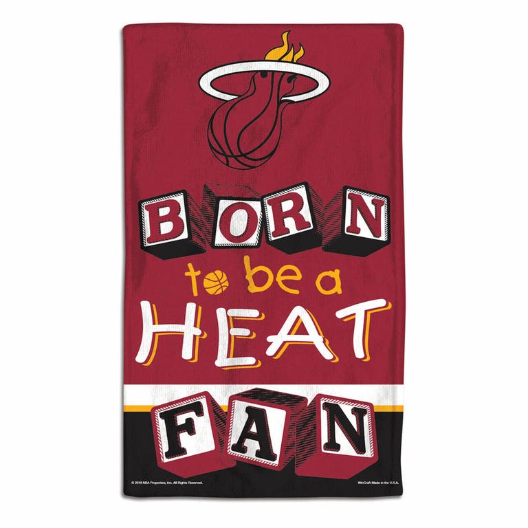 Miami Heat Baby Burp Cloth 10x17"