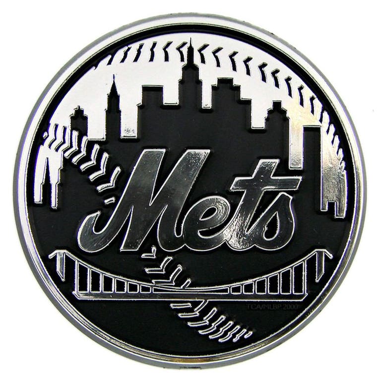 New York Mets Silver Auto Emblem