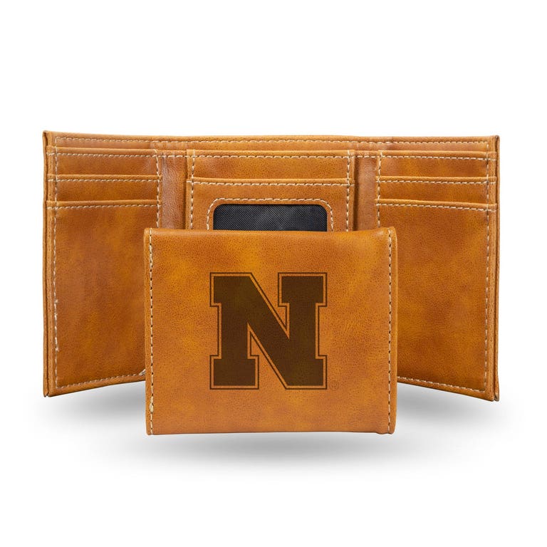 Nebraska Huskers Laser Engraved Trifold Leather Wallet