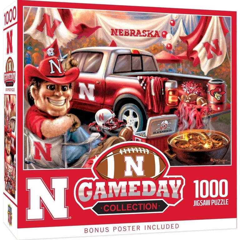 Nebraska Huskers 1000 Piece Gameday Design Puzzle