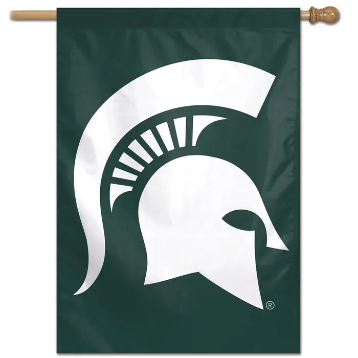 Michigan State Spartans Green Vertical House Flag 28x40"