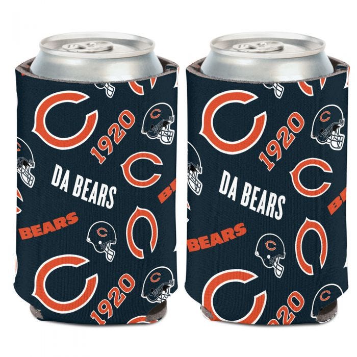 Chicago Bears Scatterprint Logo Can Cooler