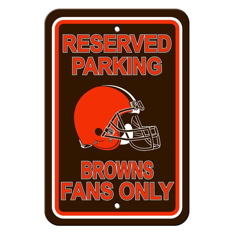 Cleveland Browns Sign Reserved Parking Sign 12x18"