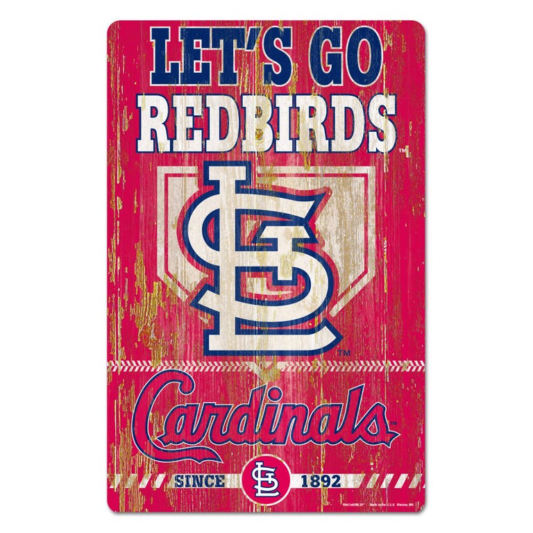 St. Louis Cardinals Wood Slogan Sign 11x17"