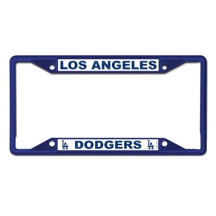 Los Angeles Dodgers Blue Metal Laser Cut License Plate Frame