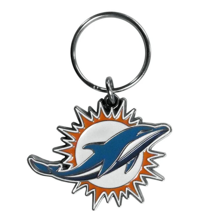 Miami Dolphins Cloisonne Metal Keychain