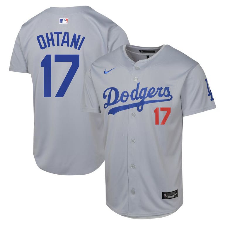 Los Angeles Dodgers Kids Grey Shohei Ohtani #17 Limited Road Jersey